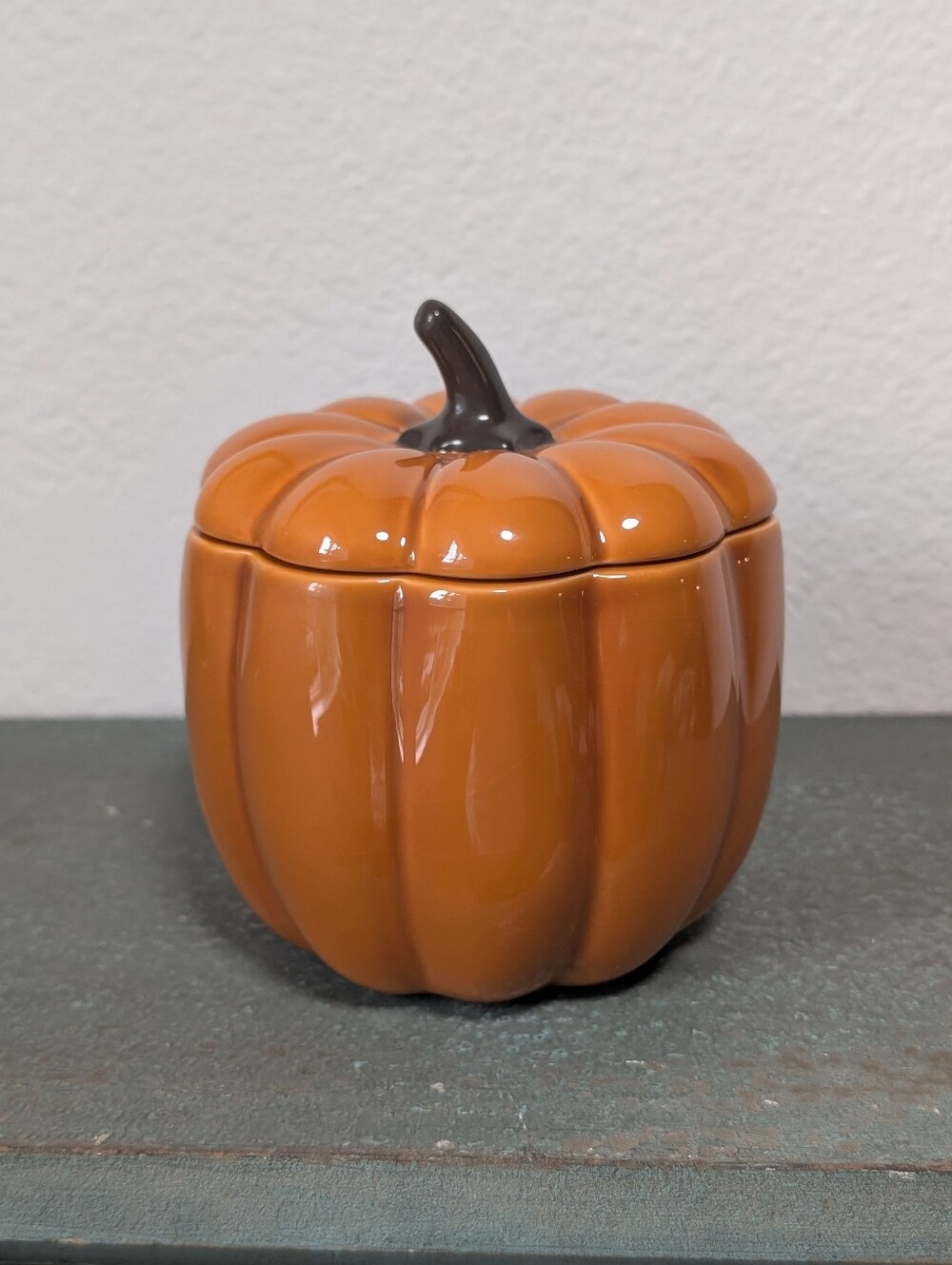 PartyLite Pumpkin Candle Holder/Jar Harvest Fall Thanksgiving New w/o Box